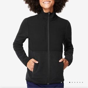 FIGS Black Ferrier Fleece Jacket